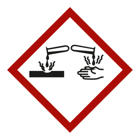 Gefahrstoffsymbolätzwirkung, Typ: 03015
