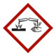 Gefahrstoffsymbolätzwirkung, Typ: 03052-1
