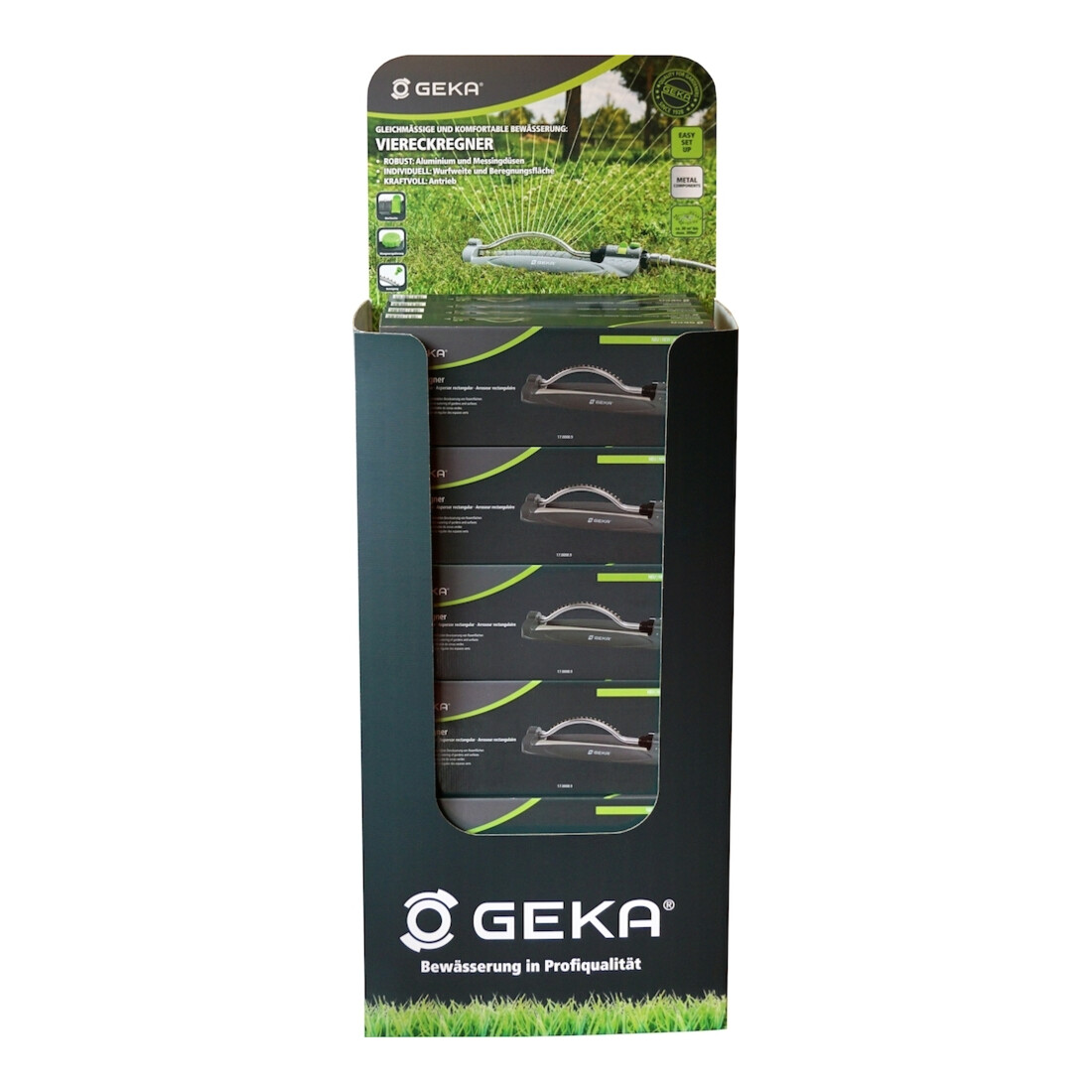 GEKA Arroseur carré en présentoir 24 x 17.0008.9