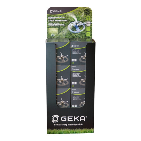 GEKA Arroseur circulaire 3 bras en présentoir 24 x 17.0005.9