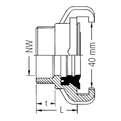 GEKA® plus-Gewindestück KS, AG G1.1/4
