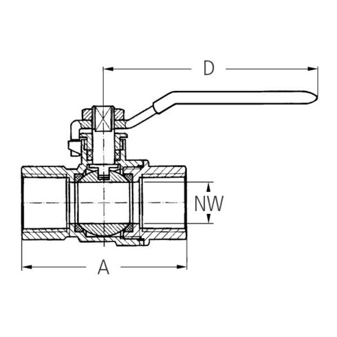 GEKA Kugelhahn Typ 7 MS vn., 2 x IG G3/4",SB