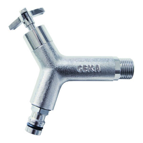 GEKA plus-Design- Wasserhahn AG G 1/2" MS Cr m. Stecker Karte