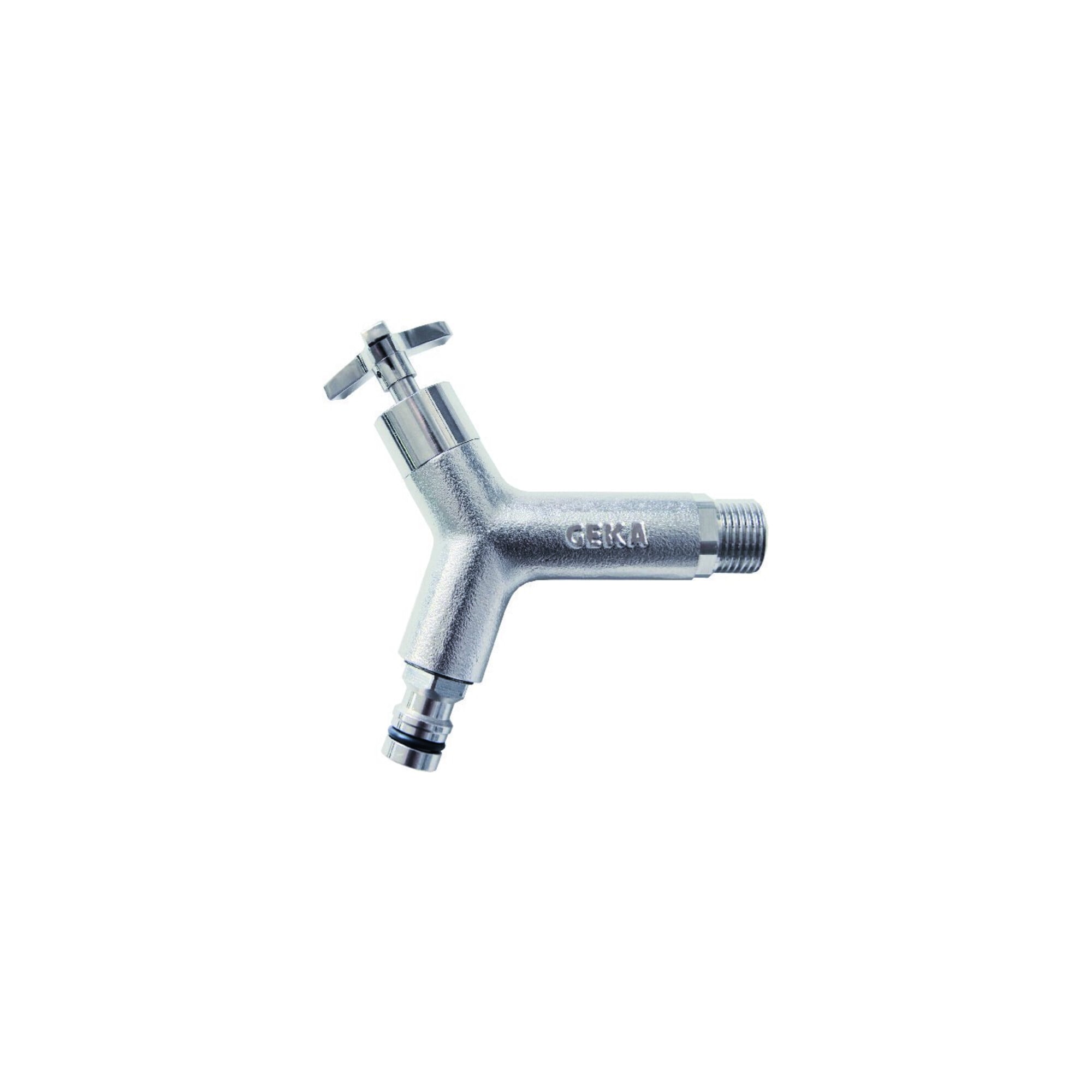GEKA plus-Design- Wasserhahn AG G 1/2" MS Cr m. Stecker Karte