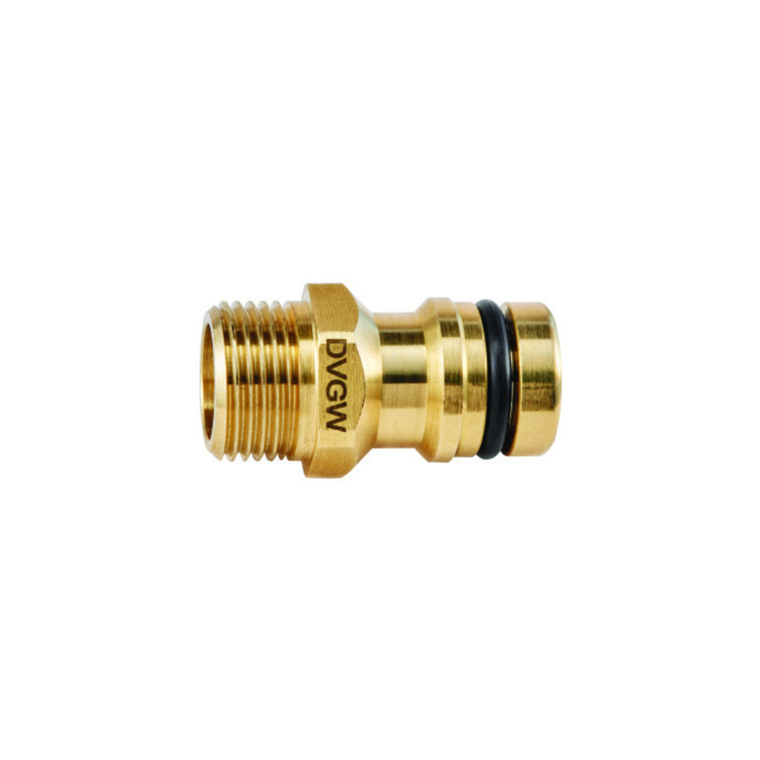 GEKA plus-Gerätestecker, Stecksystem, KTW, Messing, AG G3/4" Bl