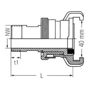 GEKA plus-Gewindestück SH, MS, AG G3/4",SB-2