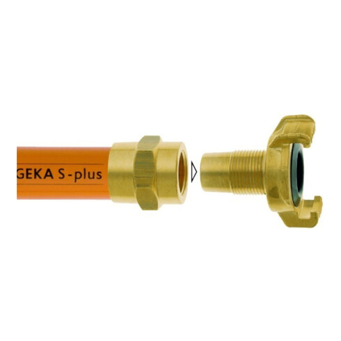 GEKA plus-Schlauchstück XK, MS, 3/4", 19mm, DVGW, KTW BWGL, SB