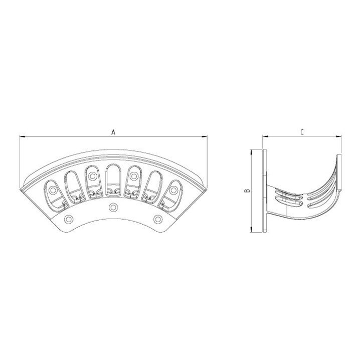 GEKA plus Support mural pour tuyau, alu, 254x113x106mm, SB