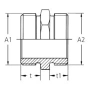 GEKA® Gewindenippel MS 6kt., 2xAG G3/4",SB-4