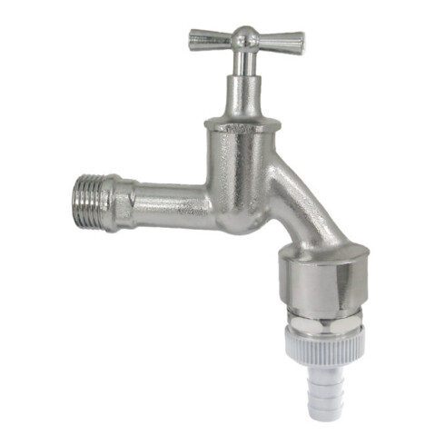 GEKA Robinet 1/2" AG G1/2MS chrome mat avec aérateur de tuyau