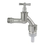 GEKA Robinet 3/4" Mâle G3/4MS Cr mat avec aérateur de tuyau-3