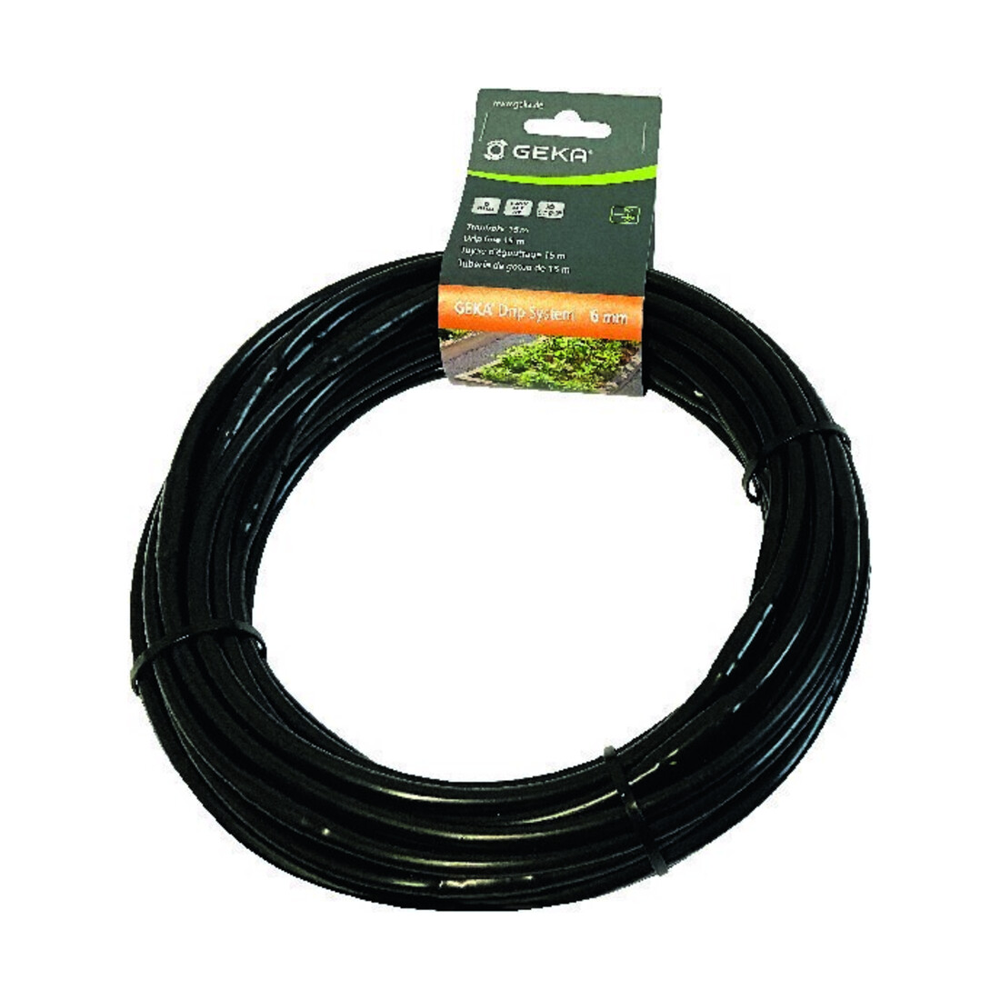 GEKA Tropfrohr 6 mm, 15 m, 1,5 l/h, 15 cm Drip