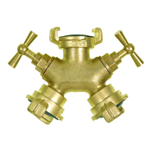 GEKA Valve deux voies MS avec valve R et raccord, emballage suspendu et raccord, emballage suspendu