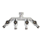 GEKA Vanne quatre voies FF G 3/4" MS Cr Carte plus système à emboîtement