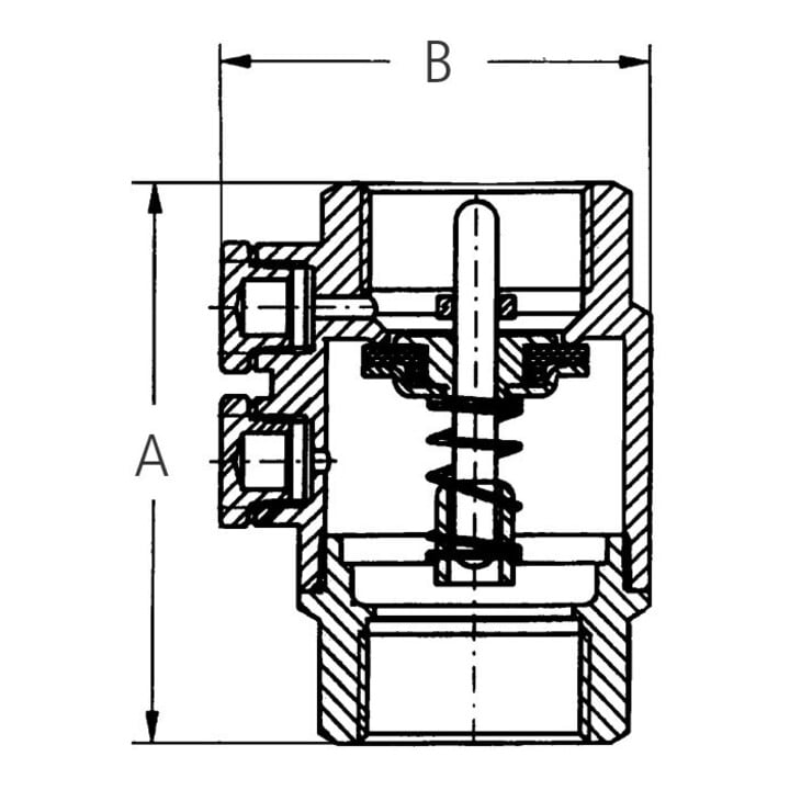 GEKA Vannes intermédiaires, version lourde, avec vis de purge MS, 2 x FI G1", SB