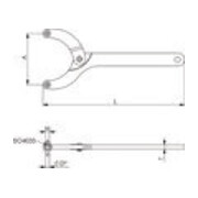 Gelenk-Stirnlochschlüssel 18-40x3mm Zapfen wechselbar i.Brünierton angelassen-3