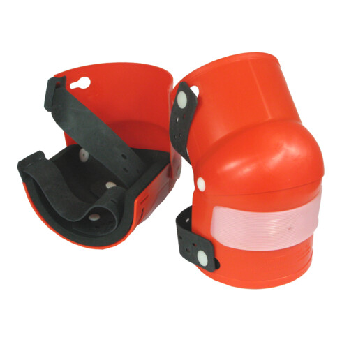 Genouillères articulées coque rigide PVC, orange