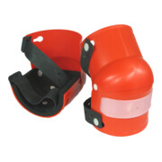 Genouillères articulées coque rigide PVC, orange
