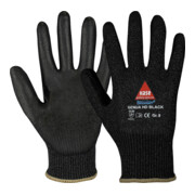Gants de protection anti-coupures Hase Genua HD Black en fil hybride Sinomac®.