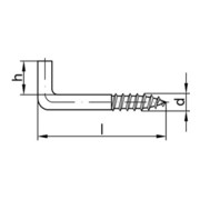 Gerader Schraubhaken mit Holzschraubengewinde-3