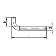 Gerader Schraubhaken mit metrischem Gewinde