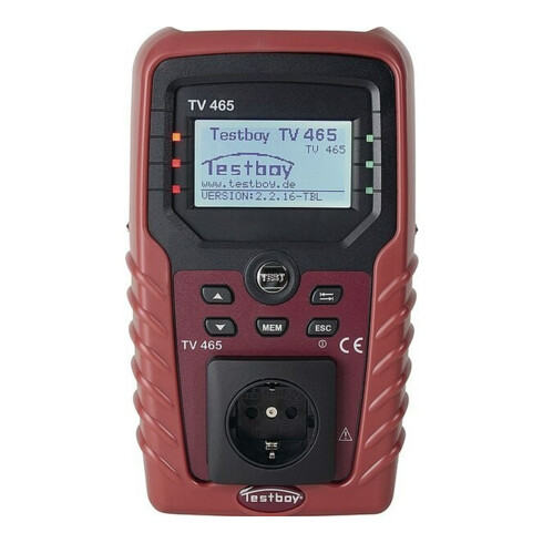 Gerätetester TV 465 p.m.Schutzleiter-/Isolationswiderstand L235xB140xH80mm