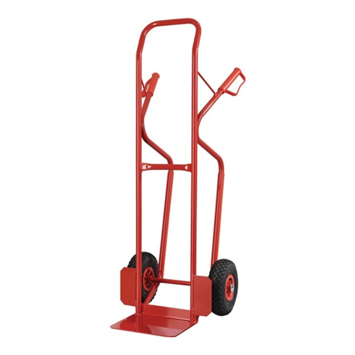 Gerbeur H.1290mm shovel-L245xW300mm pneus pneumatiques Trgf.150 kg rouge carmin