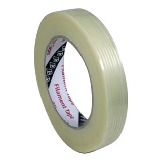 Gerlinger Filament Klebeband 50m x 25mm, transparent längsverstärkt