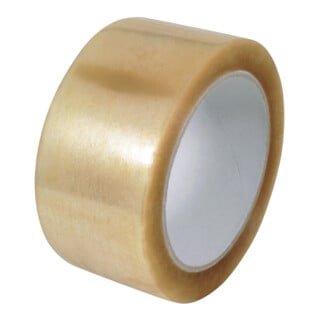Gerlinger PP-Verpackungsklebeband 50mm x 66m transparent Naturkautschukkleber leise
