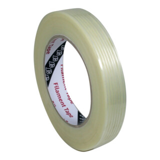 Gerlinger Ruban adhésif filament 50 m x 15 mm, transparent renforcé longitudinalement
