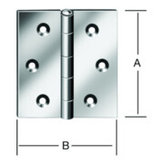 Gerollte,käntige Scharniere H.100mm B.100mm S.1,6mm STA Vormann