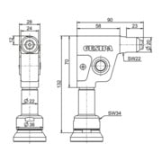 Gesipa 90° tête d'angle compacte pour appareils Bird-3