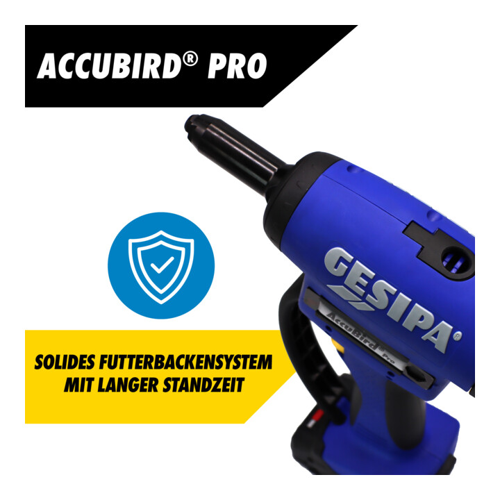 GESIPA AccuBird Pro blindklinknagelmachine op accu, type: CAS