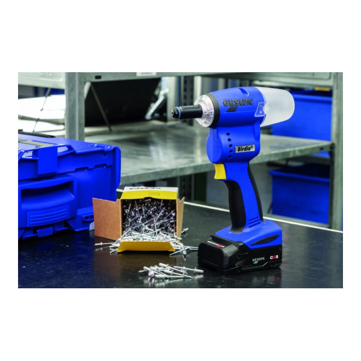 Gesipa Akku-Blindnietsetzgerät Birdie ohne Akku / ohne Ladegerät im Karton