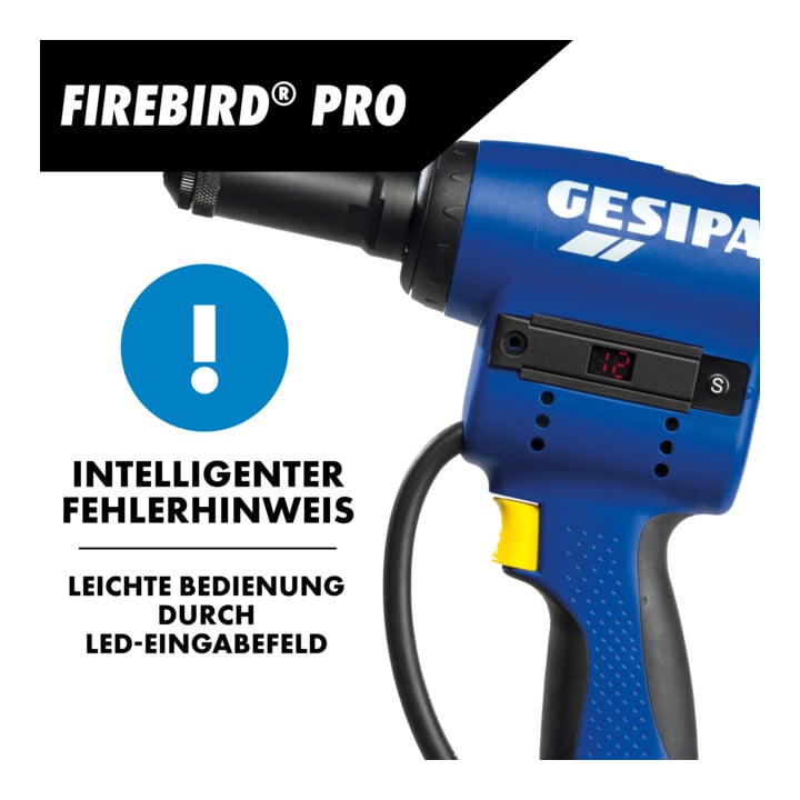 Gesipa Appareil de pose d'écrous à sertir sur accu FireBird Pro dans L-Boxx