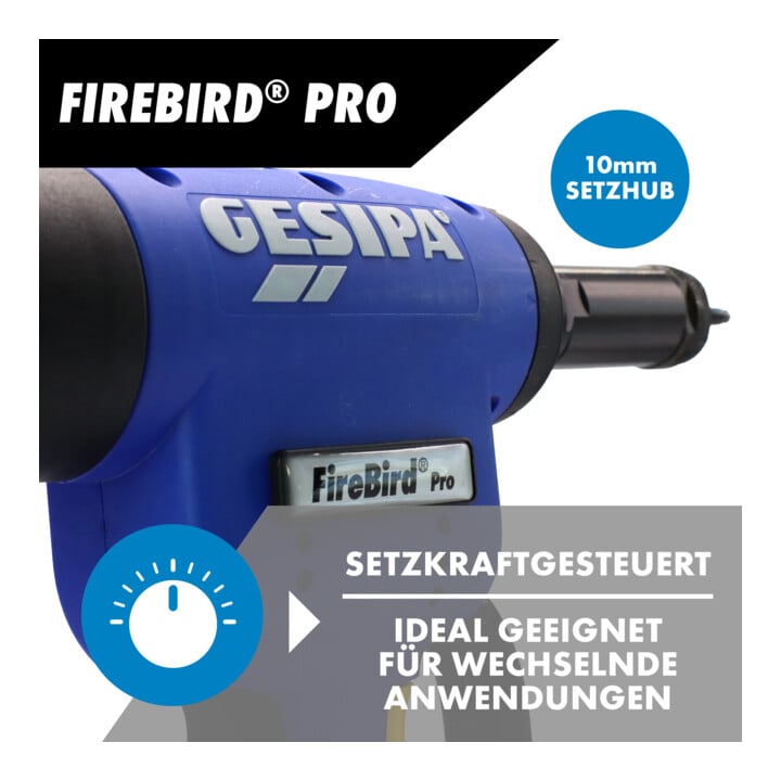 Gesipa Appareil de pose d'écrous à sertir sur accu FireBird Pro dans L-Boxx