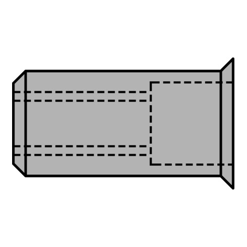 Gesipa blindklinkmoer aluminium kleine kop M5 x 7 x 12,5 mm