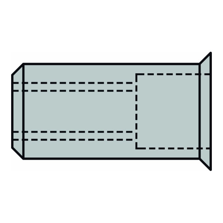 Gesipa blindklinkmoer aluminium kleine kop M5 x 7 x 12,5 mm