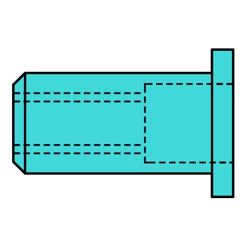 Gesipa blindklinkmoeren A2 roestvrijstaal M 8 x 11 x 20