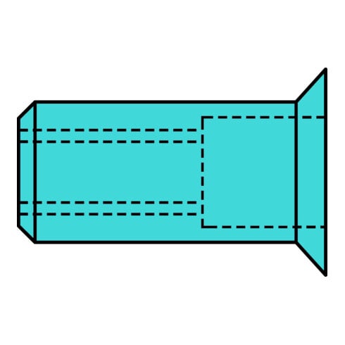 Gesipa blindklinkmoeren A2 roestvrijstaal verzonken kop M 8 x 11 x 18,5