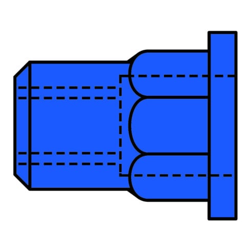 Gesipa Blindklinkmoeren Gedeeltelijk Zeskant Staal M 6 x 9 x 15,5