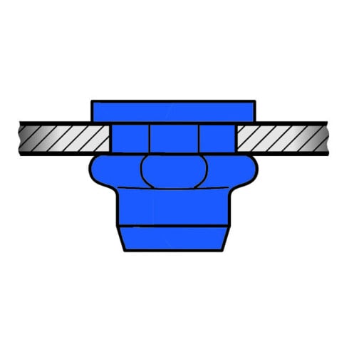 Gesipa Blindklinkmoeren Gedeeltelijk Zeskant Staal M 6 x 9 x 15,5