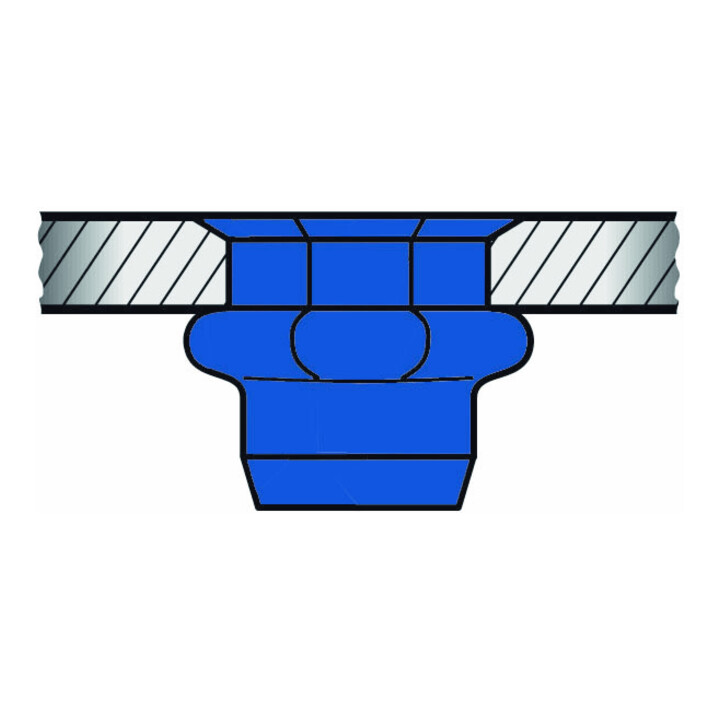 Gesipa Blindklinkmoeren Gedeeltelijke Zeskant Staal Kleine Kop M5x7x12.5