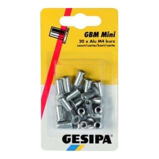 Gesipa Blindklinkmoer M4 kort Mini Pack