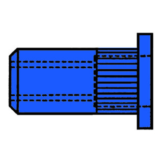 Gesipa blindklinknagelmoeren staal gekartelde platte ronde kop