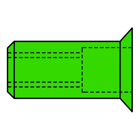 Gesipa blindklinkmoeren verzonken kop A4 roestvrijstaal M 6 x 9 x 18,5
