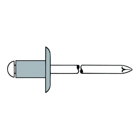 Gesipa Blindklinknagel Alu/Alu Grote Kop 4.8 x 19.9 K 16
