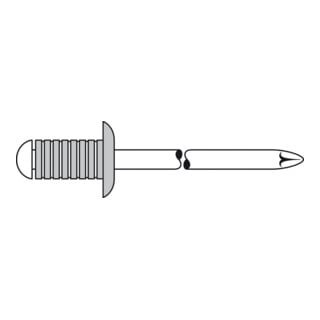 Gesipa Blindniet gerillt Alu/Stahl Ø 4,0mm x 8,0mm