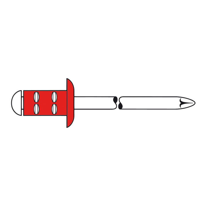 GESIPA Blindniet PolyGr Alu/Nirosta 4,0 x 17,0mm RAL 9006