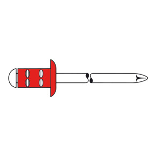 GESIPA Blindniet PolyGr Alu/Nirosta 4,8 x 25 mm RAL 7011